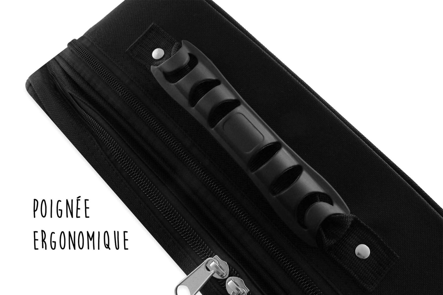 Sac spécial chef Sabatier Idéal Inox 4 couteaux de cuisine français + 1 fourchette - Exclusivité