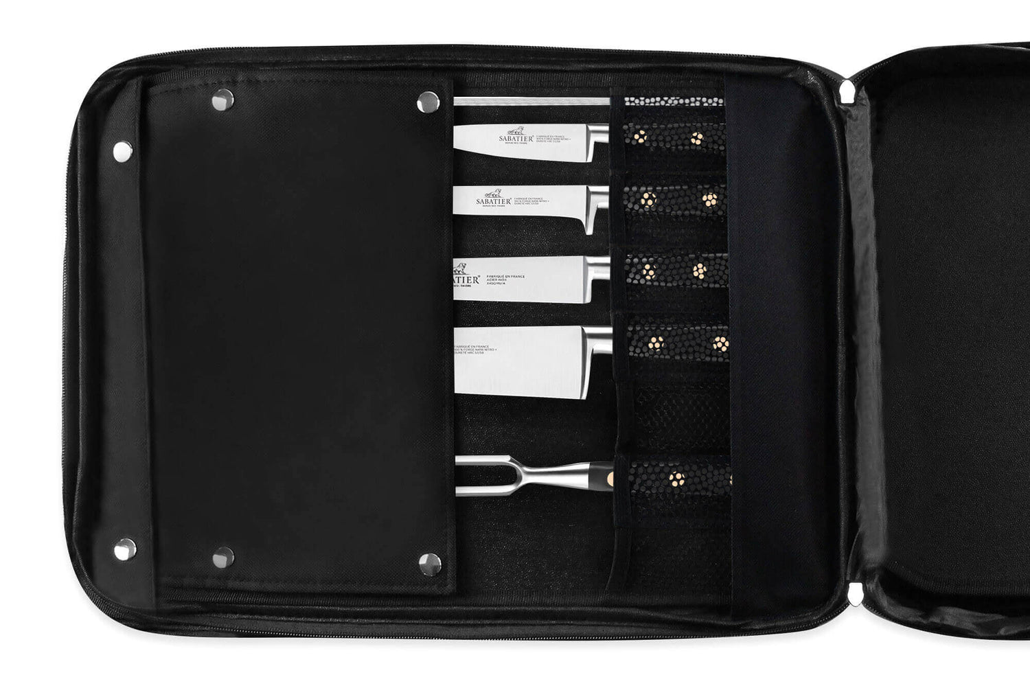 Sac spécial chef Sabatier Chef 4 couteaux de cuisine français + 14 ustensiles - Exclusivité