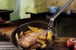Poêle grill ronde De Buyer Minéral B Element en fer 32cm