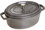 Cocotte STAUB ovale en fonte émaillée gris graphite - 31 cm