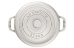 Cocotte STAUB ronde en fonte émaillée truffe blanche - 24 cm