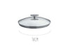 Couvercle en verre bombé Cristel Platine - 18cm
