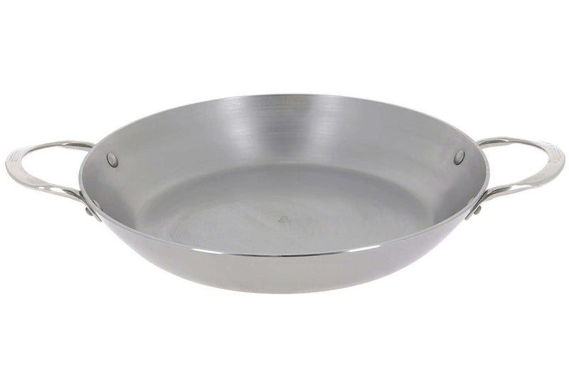 Poêle à Paëlla De Buyer Mineral B Element en fer 2 anses inox rivetées 32cm