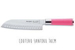 Bloc acrylique 4 couteaux de cuisine Dick Pink Spirit manche rose