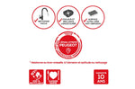 Plat four carré Peugeot Appolia en céramique rouge 22,5x22,5x6,5cm
