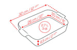 Plat four rectangle Peugeot Appolia en céramique écru 32x20x6,5cm