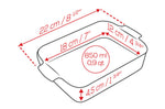 Plat four individuel rectangle Peugeot Appolia en céramique rouge 18x12x4,5cm