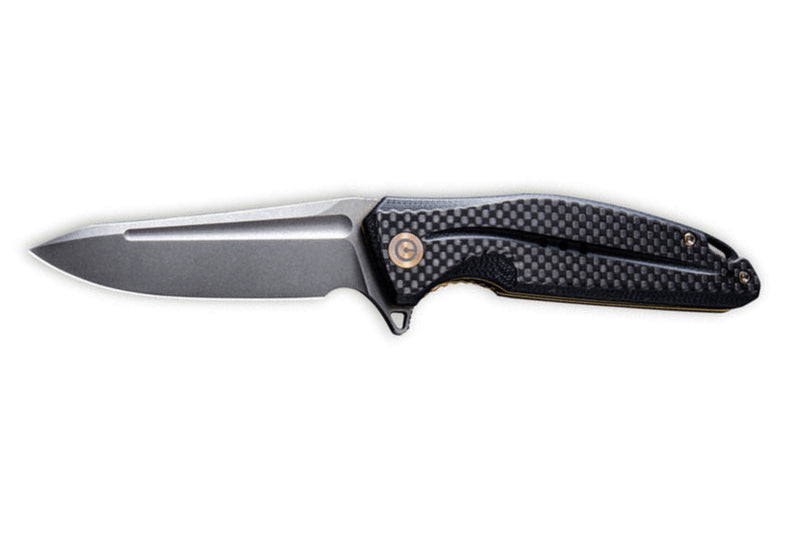 Couteau pliant CIVIVI Statera C901C manche en G10/fibre de carbone tout noir 11,7cm