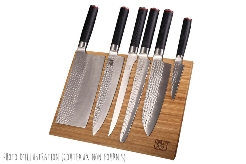 Porte-couteaux magnétique vide pliable Kotai en bambou 30x22cm