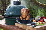 Pack Big Green Egg Large barbecue + table eucalyptus + convEGGtor + berceau de table + 4 roulettes