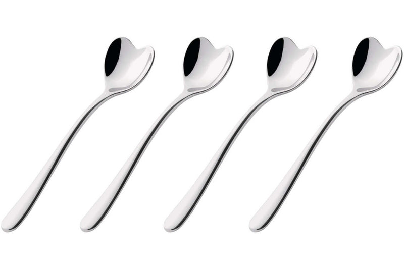 Set de 4 cuillères à café cœur Alessi 10cm acier inox 18/10 design par Miriam Mirri