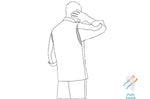 Veste de cuisine unisexe Egochef Cheap Air Plus blanche polyester et coton à manches longues