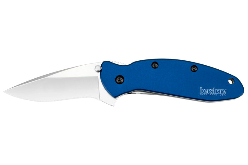 Couteau pliant Kershaw Scallion Navy Blue KS.1620NB manche en aluminium anodisé bleu 8,9cm