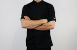 Veste de cuisine unisexe Egochef Pizzaiolo noire 100% Air Plus à manches courtes