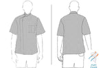 Veste de cuisine unisexe Egochef Pizzaiolo noire 100% Air Plus à manches courtes