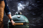 Pack Big Green Egg Large barbecue + convEGGtor + table modulaire + meuble d'extension + 6 roulettes