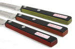 Couteau de table GÜDE Universel 10cm micro-denté manche noir/jaune