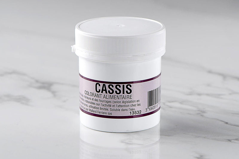 Colorant poudre concentré hydrosoluble cassis 20g