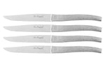 Coffret bois 4 couteaux à steak Alphonse Lou Laguiole inox monobloc - Ecorce