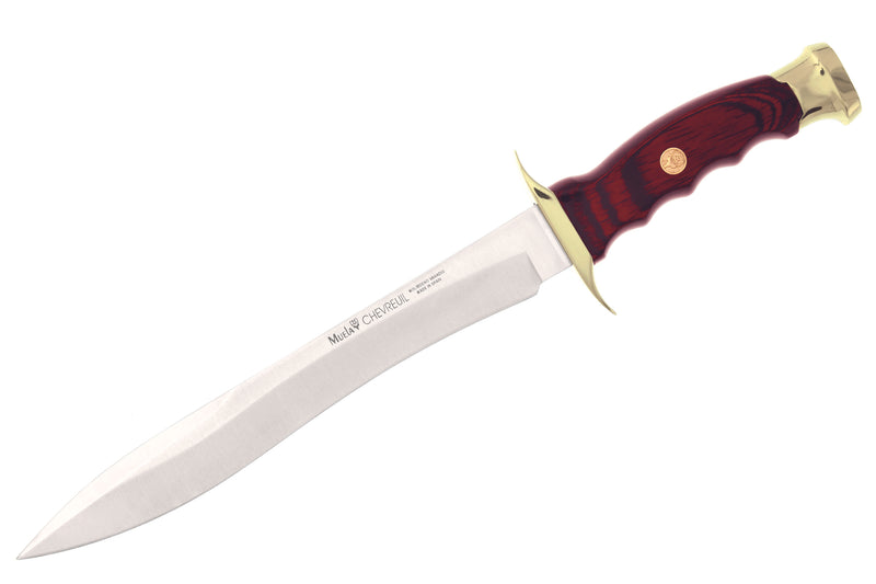 Couteau Muela Chevreuil 9313 lame en inox 22cm manche en Stamina + étui en cuir
