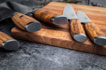 Couteau santoku Fukito Olive Damas alvéolé 14Cr 18cm