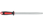 Fusil de boucher FISCHER mèche ovale 35cm grain fin manche rouge et gris
