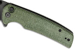 Couteau pliant Sencut Sachse S210072 manche en micarta vert foncé 11cm