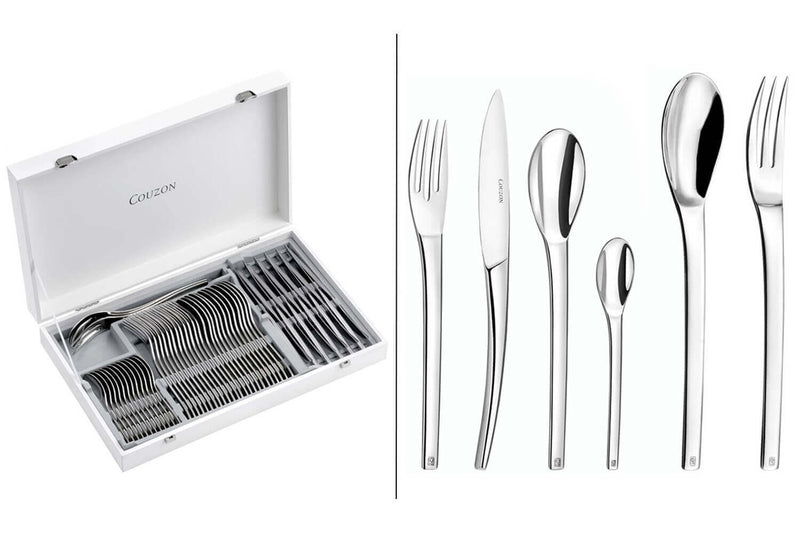 Ménagère 50 pièces Couzon Neuvième Art acier 18/10 4mm