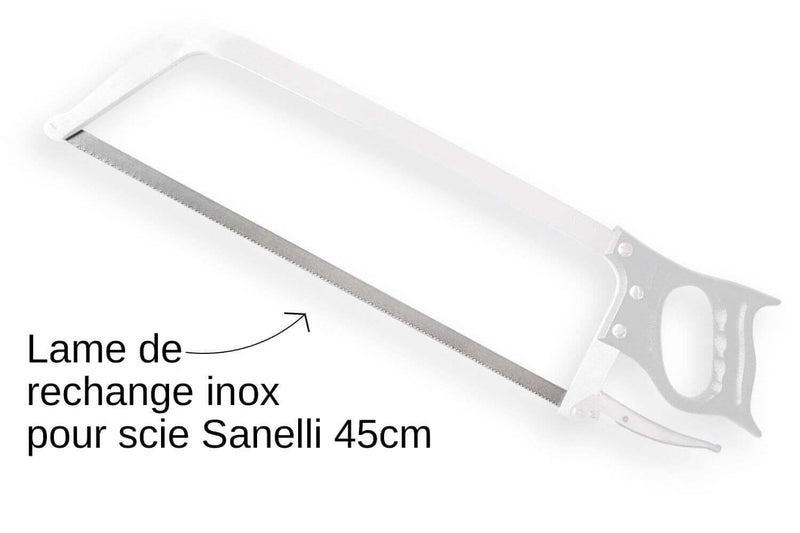 Lame de rechange acier inox pour scie de boucher Sanelli 45cm