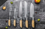Coffret 2 couteaux Fukito Pakka San Mai Chef + Office