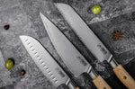 Coffret 2 couteaux Fukito Pakka San Mai Chef + Office