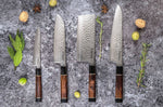 Couteau nakiri Sayuto Desert Damas martelé 17cm