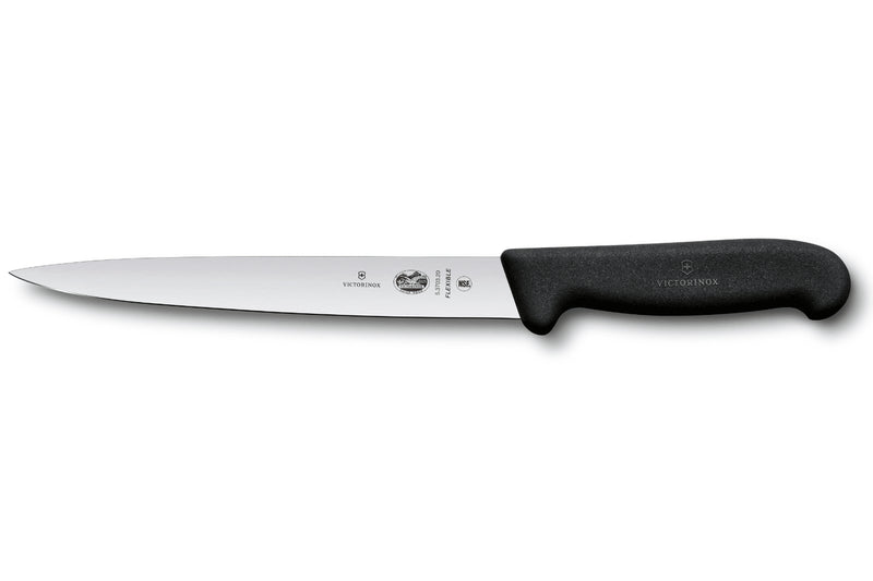 Couteau à dénerver/filet de sole Victorinox 5.3703.20 lame 20cm manche fibrox noir
