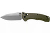 Couteau pliant Benchmade Turret Black 980SBK lame noire semi-dentée manche G10 vert olive 12cm