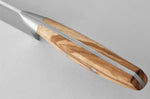 Couteau Santoku alvéolé Wüsthof Amici forgé 17cm en bois d'olivier