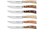 Coffret 6 couteaux à steak Wüsthof Ikon forgés 12cm avec pochette en cuir
