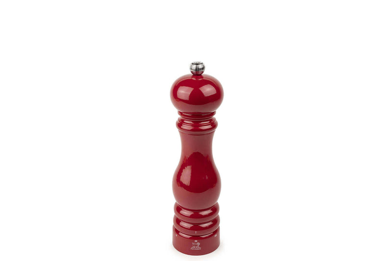 Moulin à poivre manuel Peugeot Paris U'Select en bois laqué rouge - 22 cm