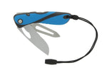 Couteau pliant Wichard Offshore 10126 lame semi-crantée avec démanilleur manche bleu