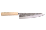 Couteau de chef japonais artisanal Wusaki Nakata Erable BS2 21cm manche érable