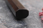Couteau sujihiki 24cm japonais artisanal Yuzo Black SLD ébène et cognassier