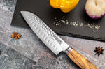 Mallette de 5 couteaux de cuisine Wusaki Damas 10Cr manches en olivier