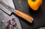 Mallette de 5 couteaux de cuisine Wusaki Damas 10Cr manches en olivier