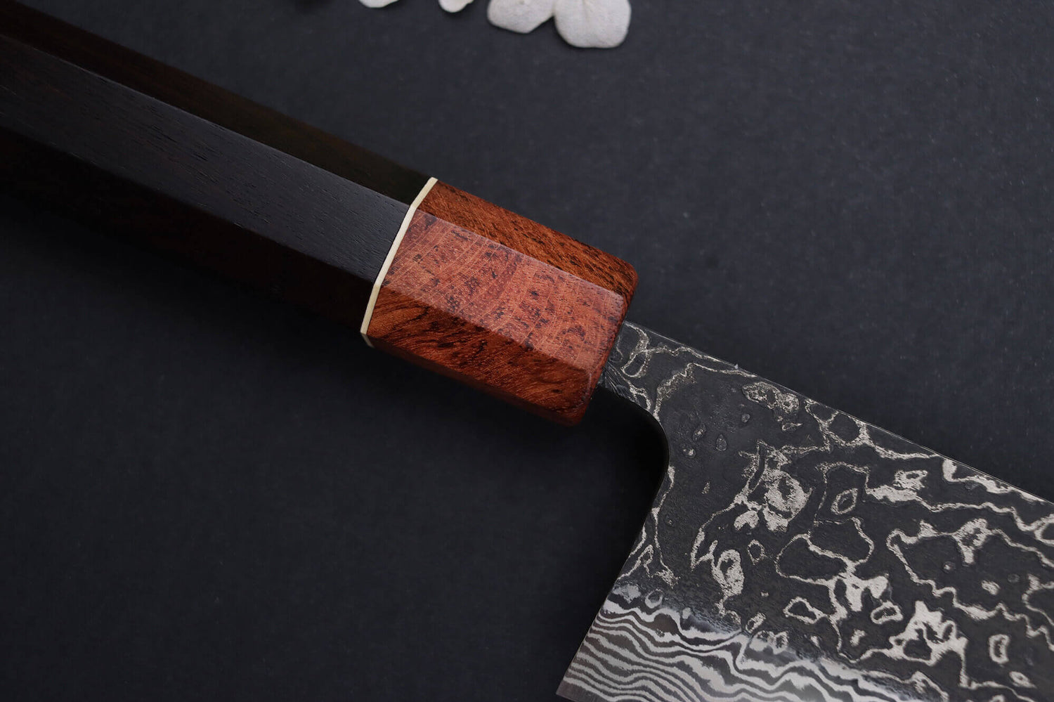 Couteau gyuto 21cm japonais artisanal Masashi Yamamoto SLD Kuro damas