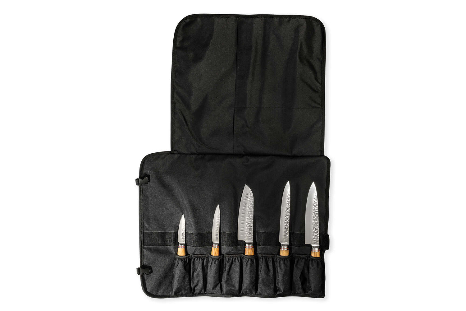 Mallette de 5 couteaux de cuisine Wusaki Damas 10Cr manches en olivier