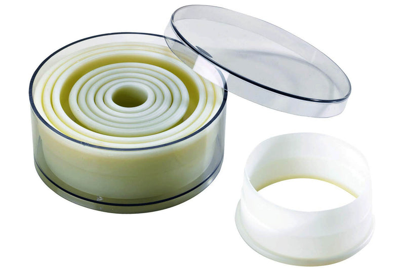 Set de 9 découpoirs polyglass professionnels ronds unis