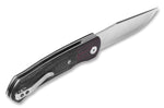 Couteau pliant QSP Gannet 137A manche en carbone et micarta noir et rouge 11,4cm