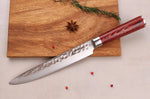 Mallette de 5 couteaux de cuisine Wusaki Pakka X50 manches pakkawood