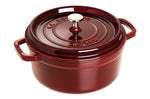 Cocotte Staub ronde en fonte émaillée grenadine - 28cm