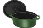 Cocotte Staub ovale en fonte émaillée basilic