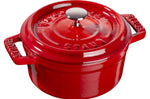 Mini cocotte Staub ronde en fonte émaillée cerise 10cm